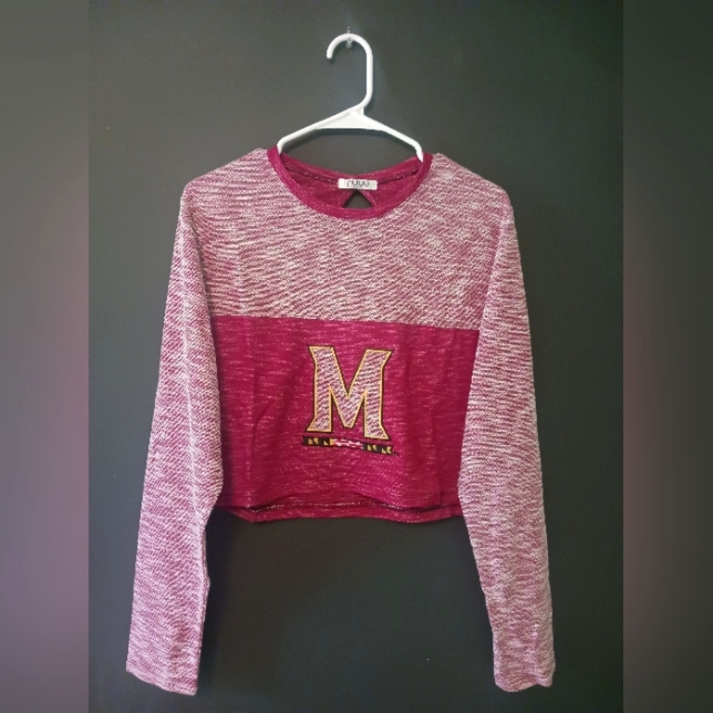 NUYU STATE OF MIND NEW WOMEN'S XL RED LONG SLEEVE TOP